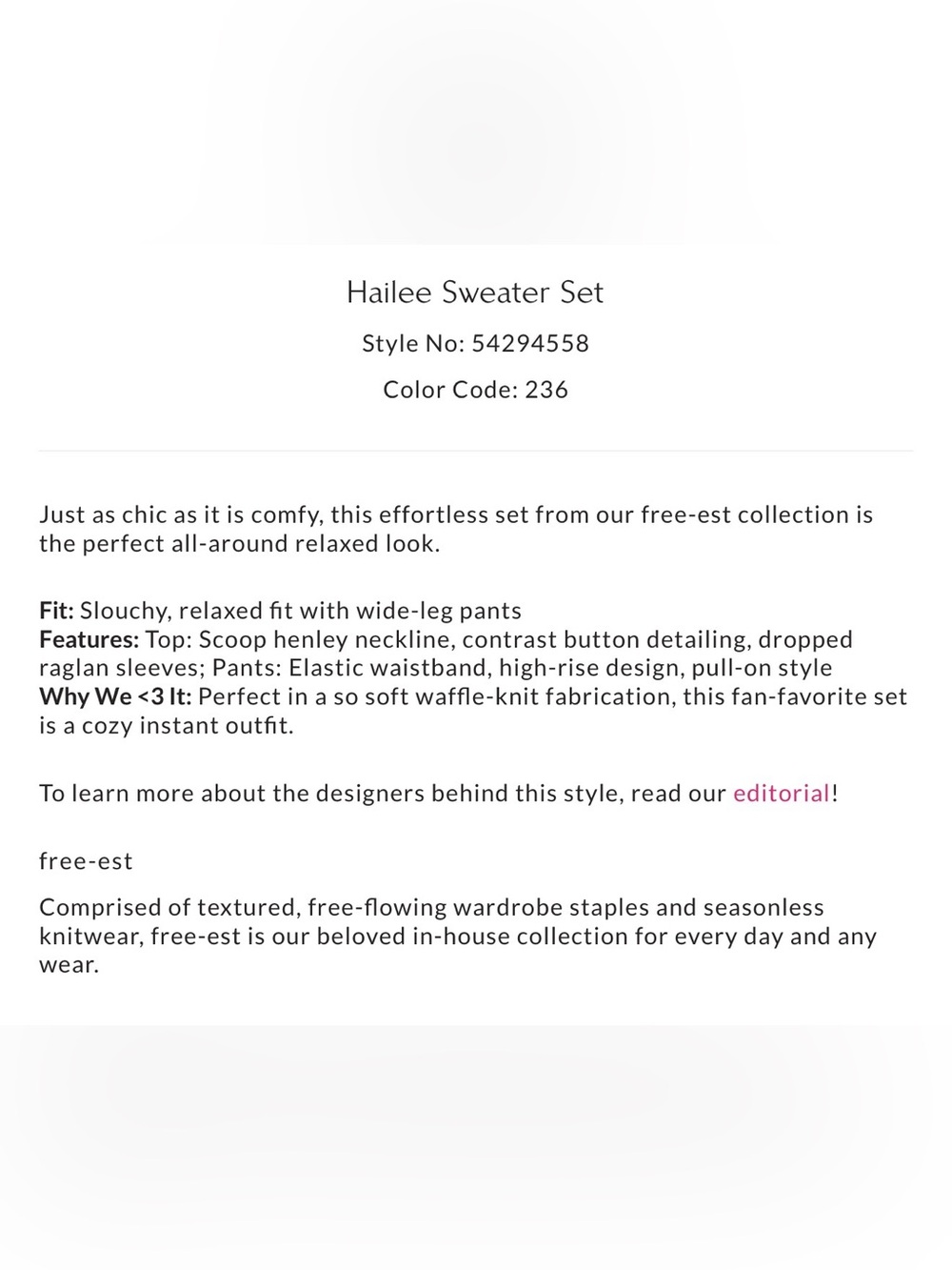 Free People Hailee Sweater Set - Picture 3 of 3